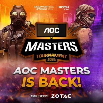 AOC Masters 2025  AOC Masters 2025 強勢回歸 聚焦《Counter-Strike 2》亞太區頂尖對決   全亞太區 CS2 社群熱血對決,榮耀共享!