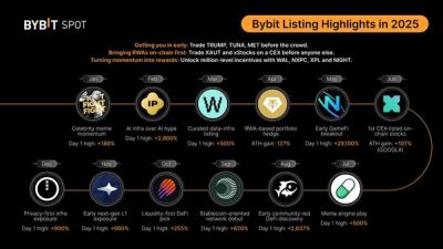 Bybit現貨2025年度亮點:率先佈局高潛力資產機遇
