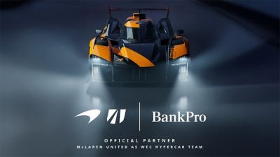 BankPro 宣布與 McLaren Endurance Racing 建立合作夥伴關係，攜手參與世界耐力錦標賽